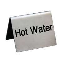 Табличка "Hot Water"50х40мм нержавеющая сталь
