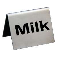 Табличка "Milk" 50х40мм нержавеющая сталь