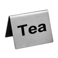 Табличка "Tea" 50х40мм нержавеющая сталь