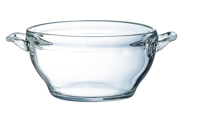 Бульонница 500мл d164мм с ручками стекло