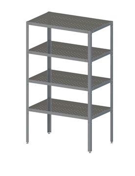 Стеллаж кухонный 1500х400х1600мм перфорированный