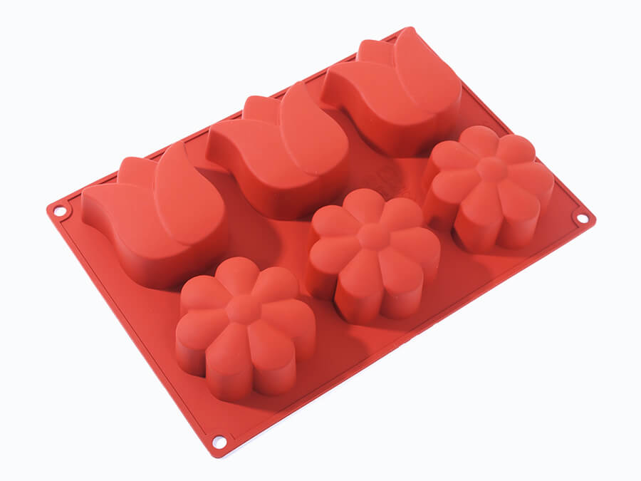 Форма силиконовая "Тюльпан + Ромашка" (6шт.) 245х165мм