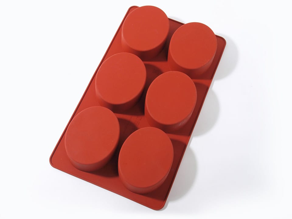 Форма силиконовая Овалы (6шт. 68х53х25мм) 245х137х28мм