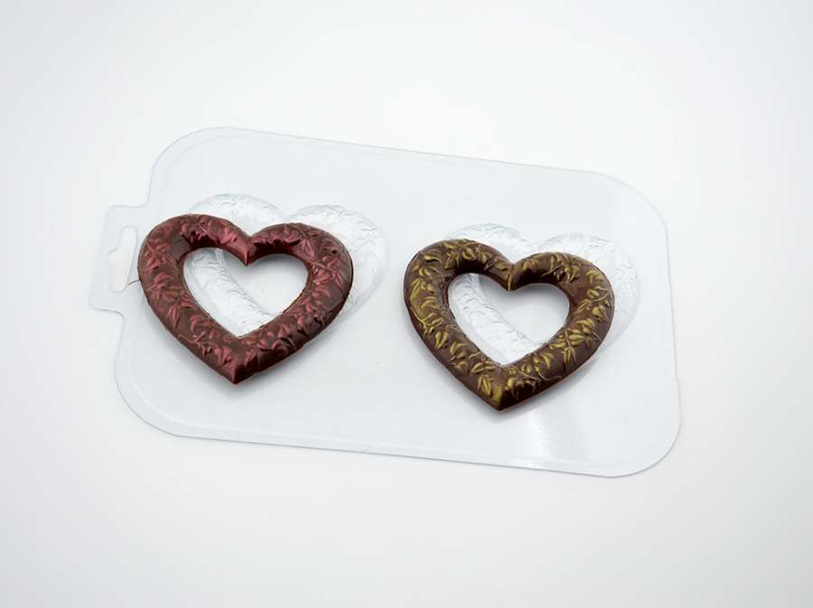 Форма для шоколада "Сердечные кольца"