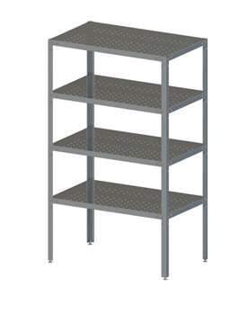 Стеллаж кухонный 600х400х1600мм перфорированный