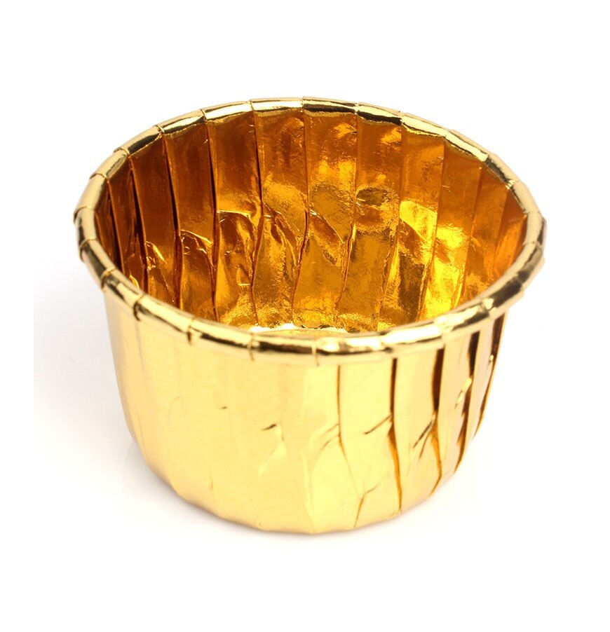 Форма бумажная для маффинов (капсула) "Золотой глянец" d50мм h35мм (25шт.)