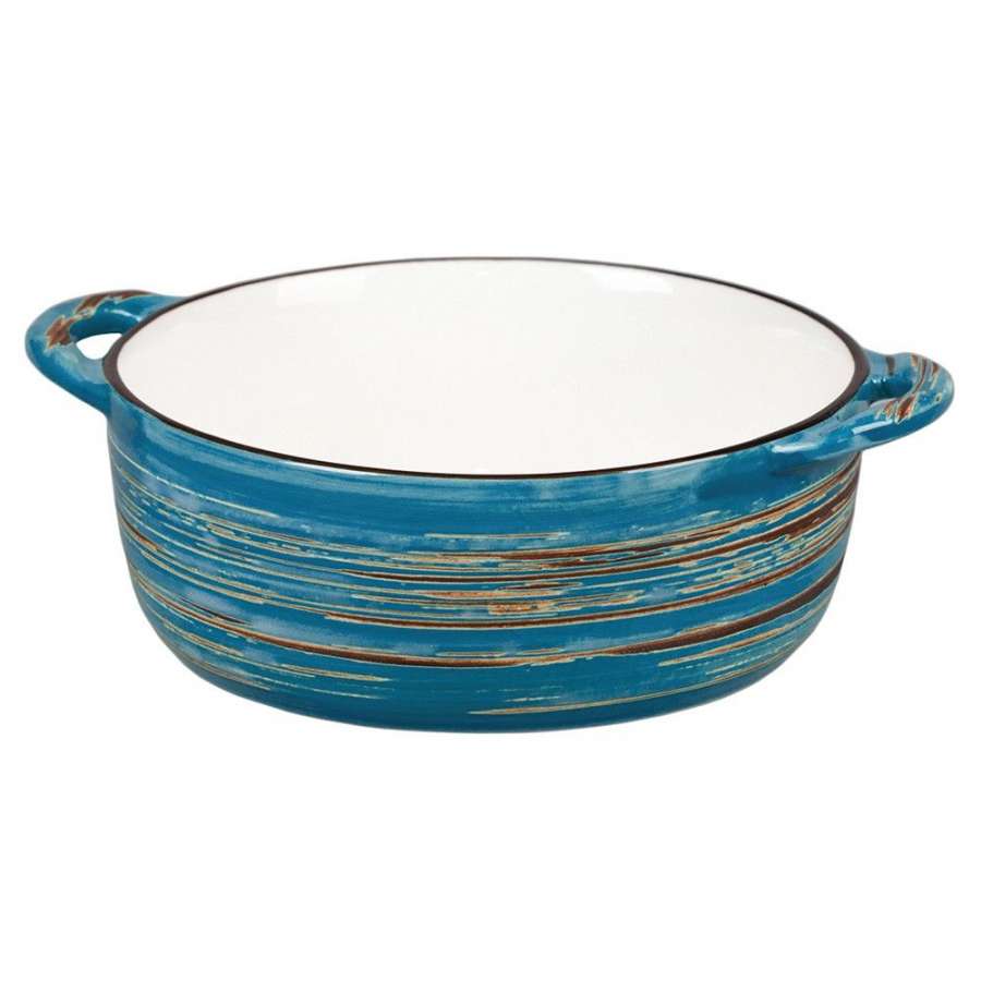 Чашка для супа 580мл 145х55мм фарфор Texture Dark Blue Lines