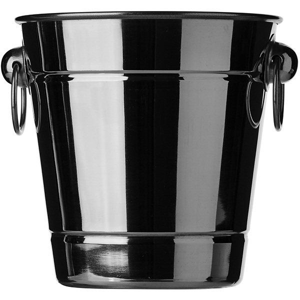Ведерко для льда ручки-кольца нержавеющая сталь d140мм h130мм