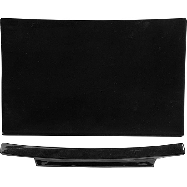 Блюдо для суши фарфор 330х210мм черное