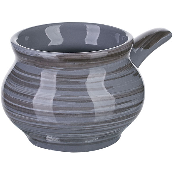 Кокотница 250мл «Пинки» серая керамика ПИН00011610