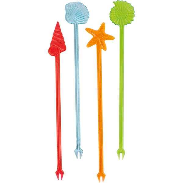 Палочки для коктейлей «Морской коктейль» 185мм разноцветные (упаковка 100шт.)
