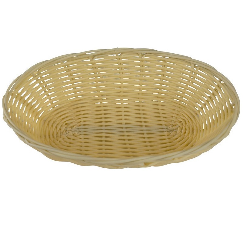 Хлебница плетеная овальная пластиковая 230х150х60мм