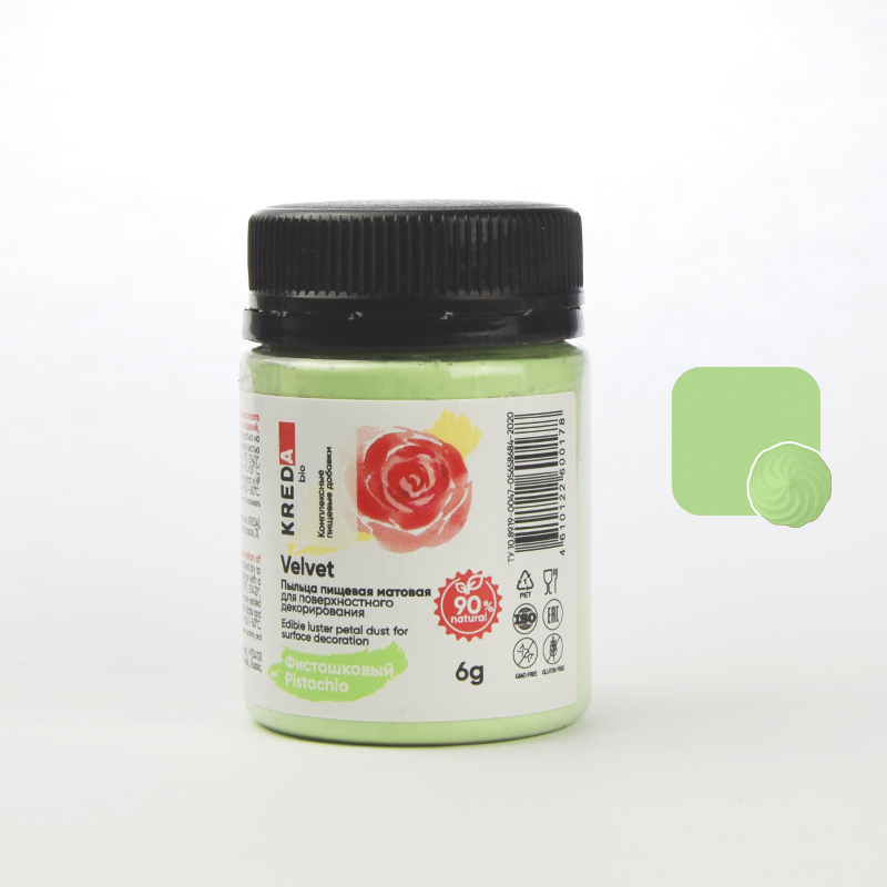 Краситель Velvet 6гр пыльцевой матовый фисташковый