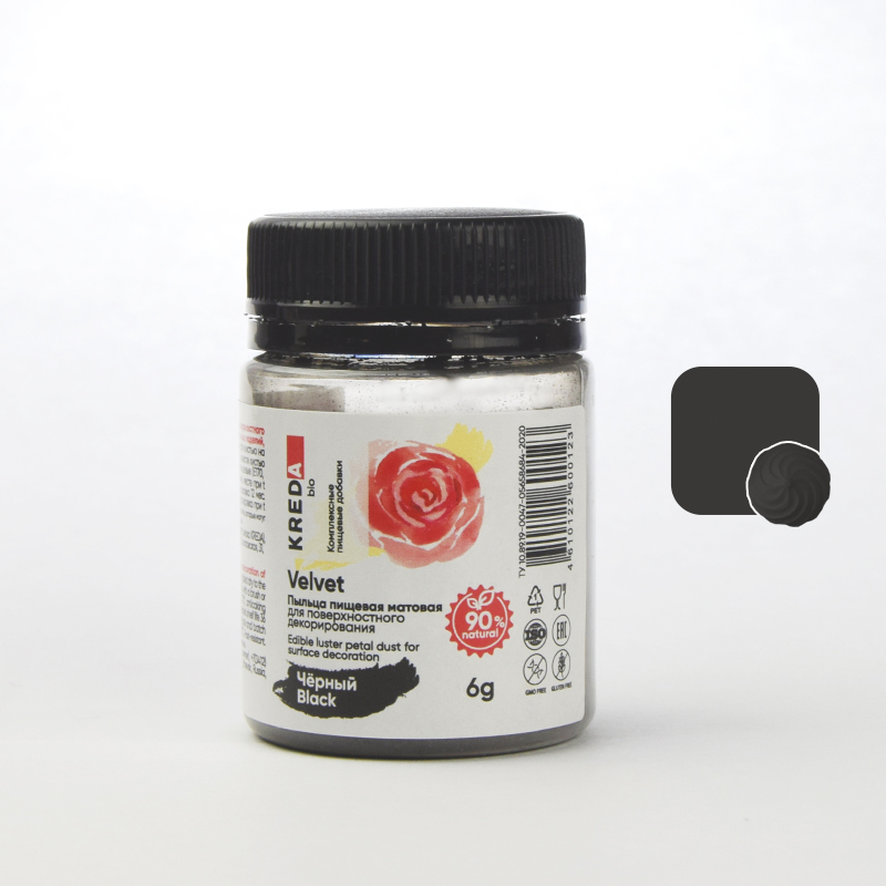 Краситель Velvet 6гр пыльцевой матовый черный