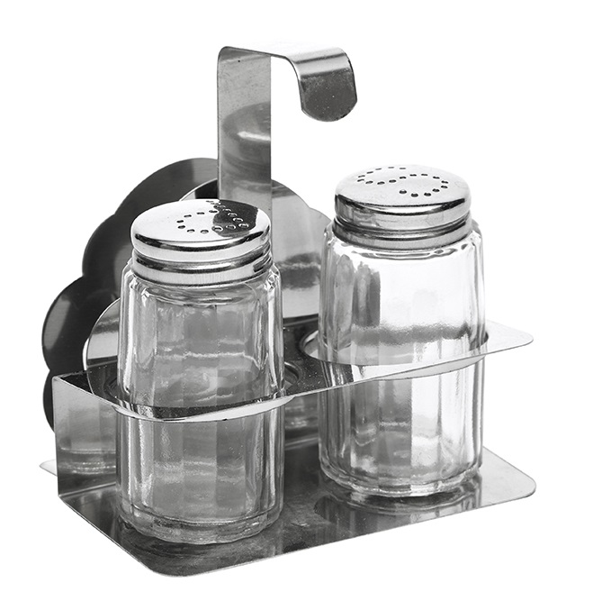 Набор для специй 2 предмета с салфетницей нержавеющая сталь/стекло