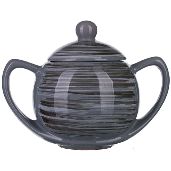 Сахарница с кр. 400мл «Пинки» серая керамика ПИН00011614