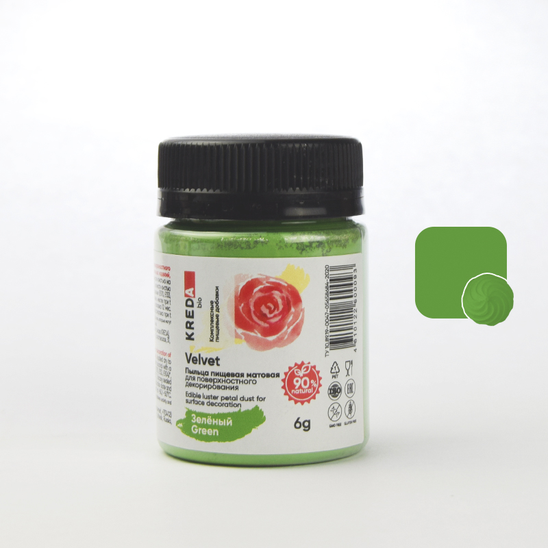 Краситель Velvet 6гр пыльцой матовый зеленый