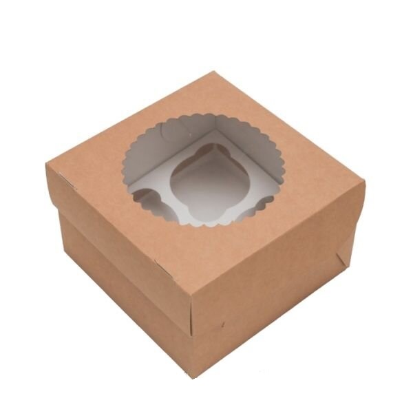 Коробка для маффинов с окном 160х160х100мм (упаковка 150шт.)