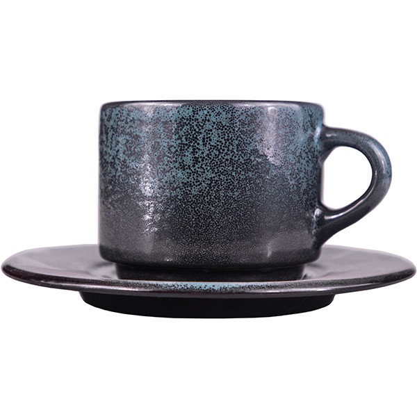 Чайная пара "Млечный путь» 200мл фарфор серая ФРФ88802353