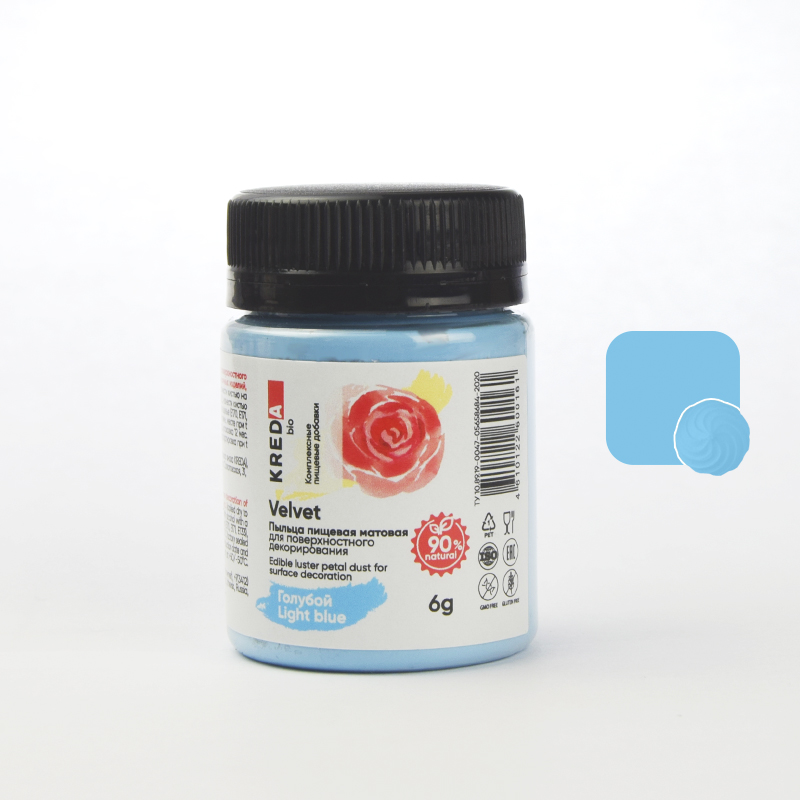 Краситель Velvet 6гр пыльцевой матовый голубой