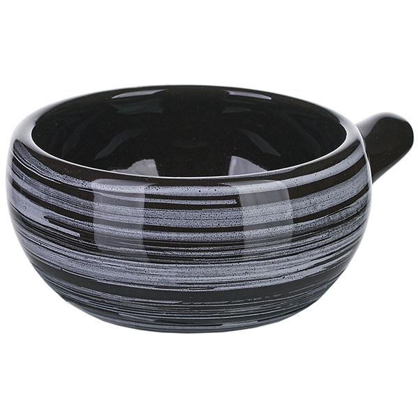 Кокотница 180мл «Маренго» черная керамика МАР00011598