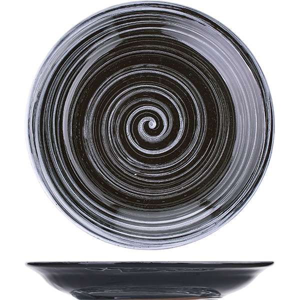 Блюдце d150мм «Маренго» черная керамика МАР00011594