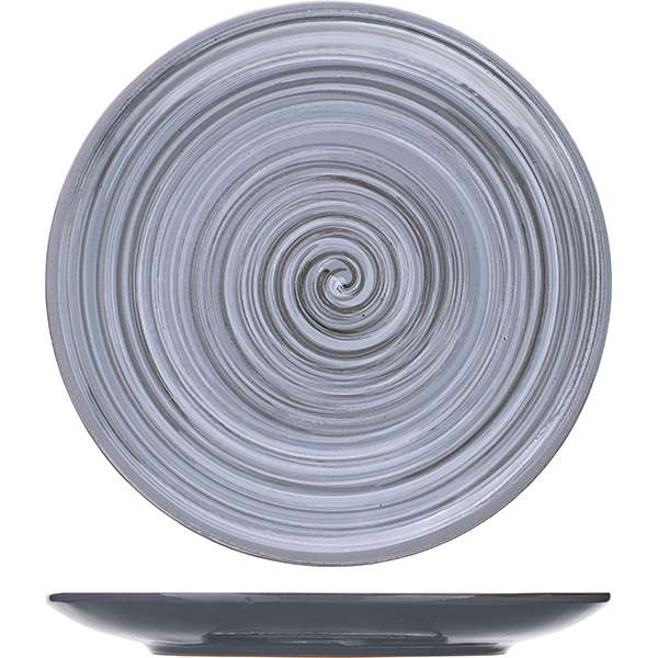 Тарелка мелкая d220мм «Пинки» серая керамика ПИН00011202