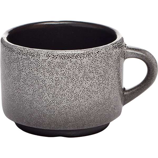 Чашка кофейная «Млечный путь» 80мл фарфор серо-черная ФРФ88805453