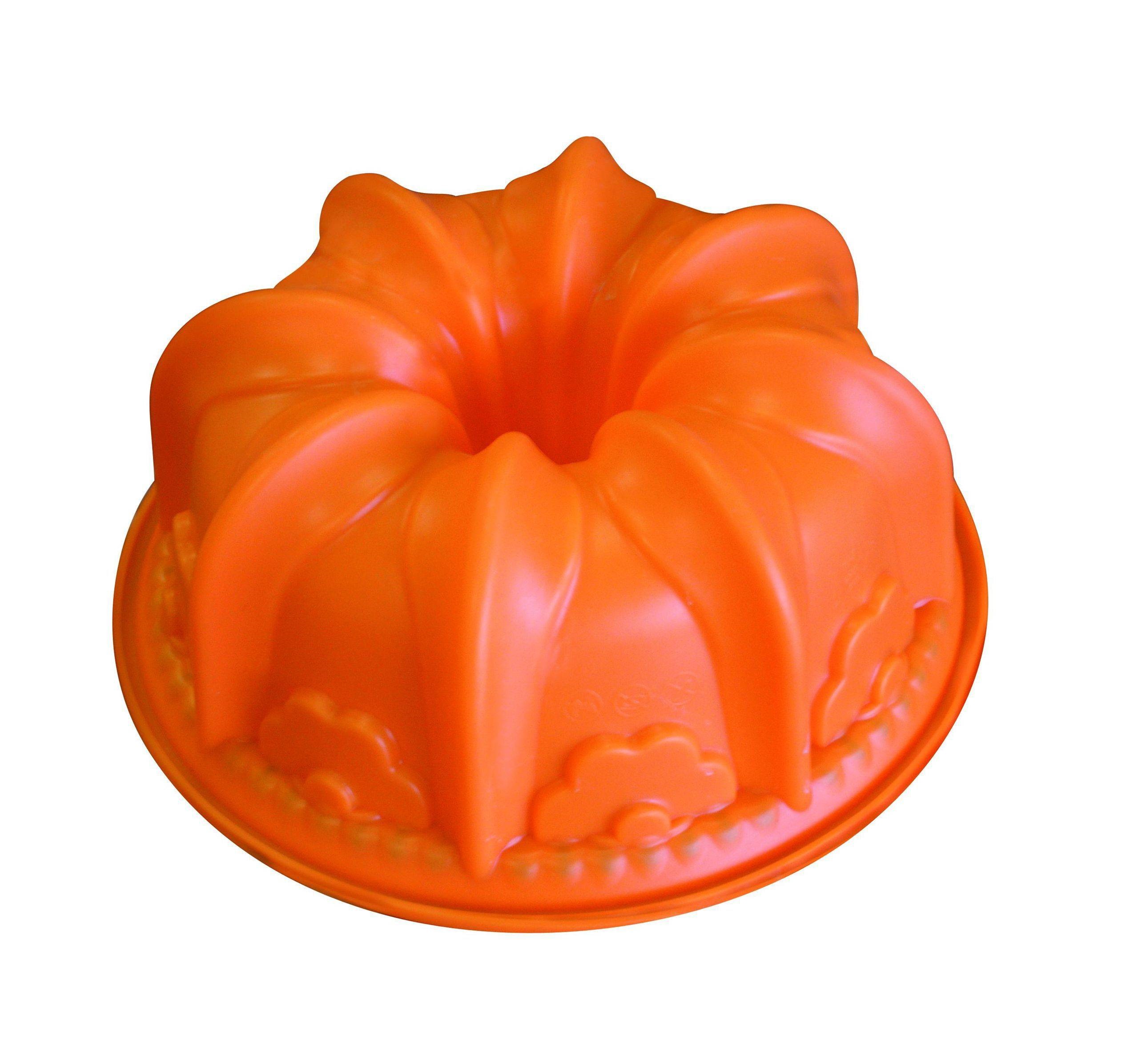 Форма силиконовая Круг гофрированный со стержнем d240мм h100мм