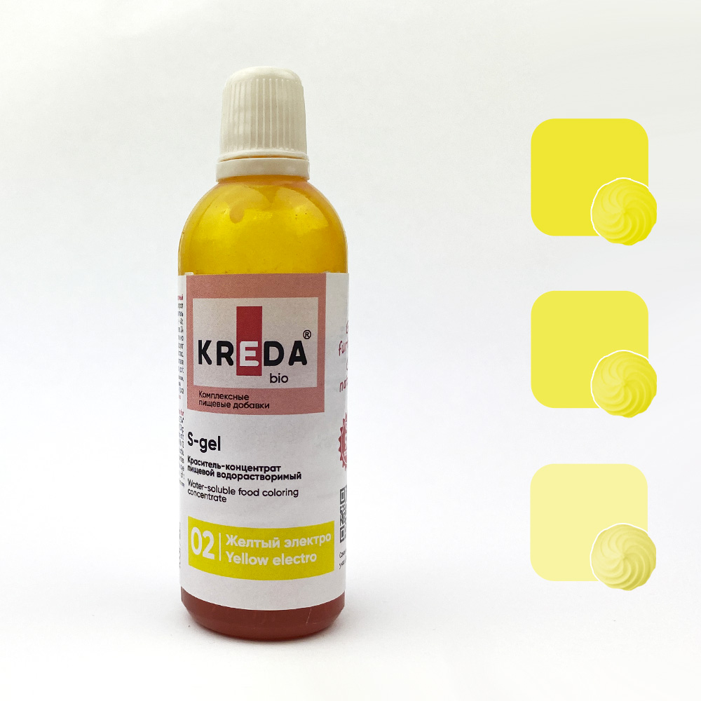 Краситель пищевой 80мл желтый электро