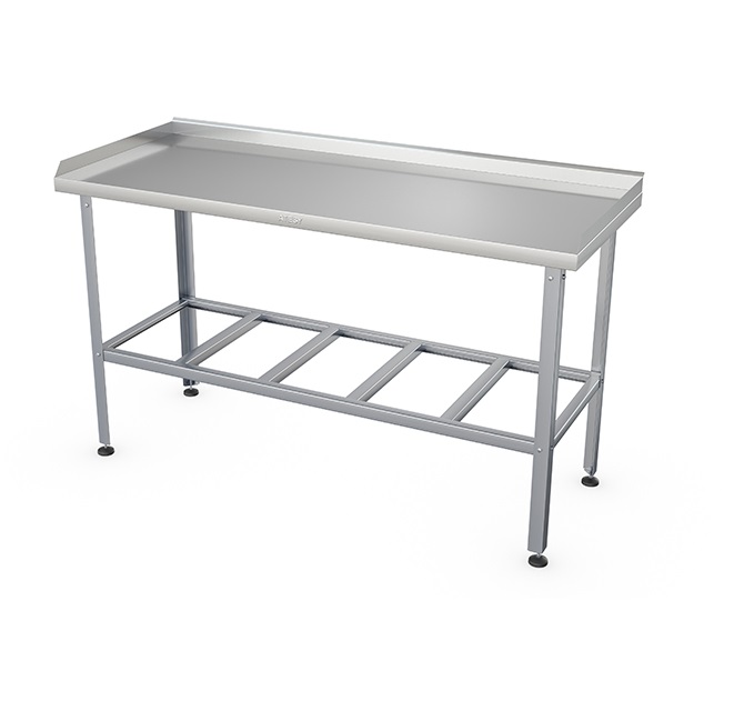 Стол разделочный 1000х600х870мм, 3 борта, полка решетка