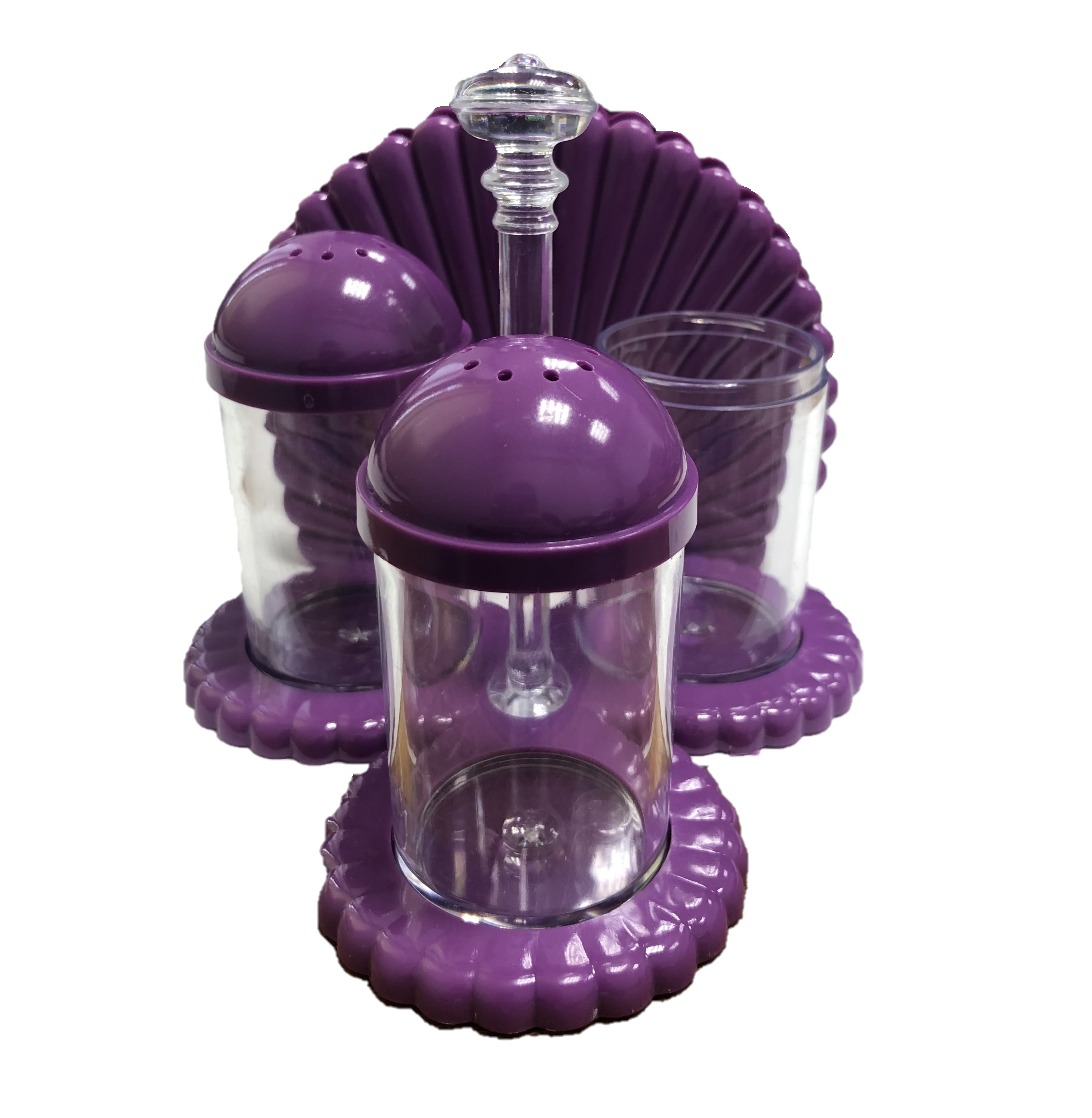 Набор для специй "Джулия" 3 предмета с салфетницей пластик