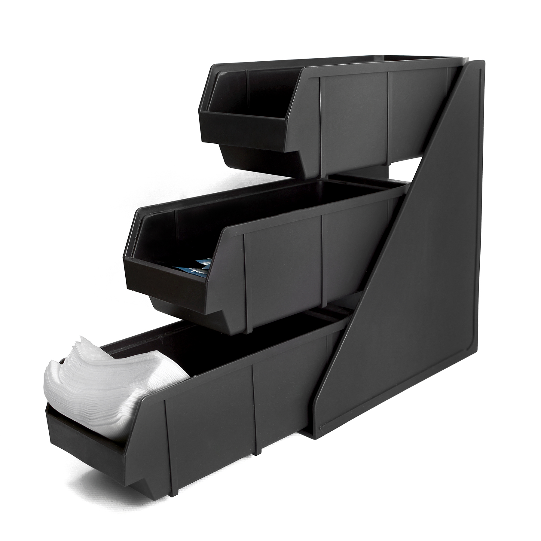 Подставка барная 3 отделения пластик