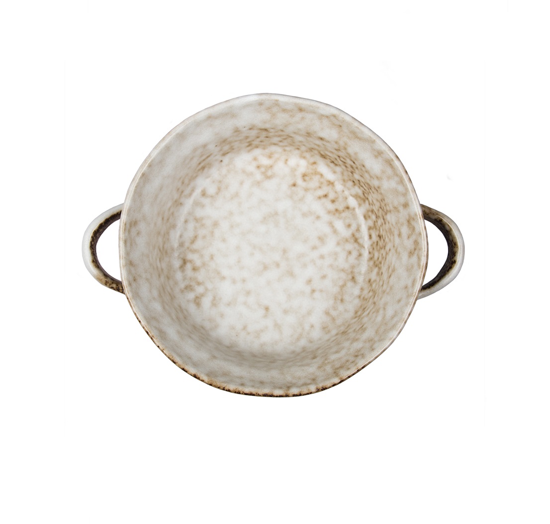 Бульонница с двумя ручками d160мм h57мм "Brown Spider Silk"/Stockholm