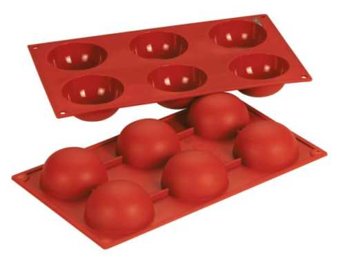 Форма силиконовая Полусферы (6шт. d70мм h35мм) 300х175мм