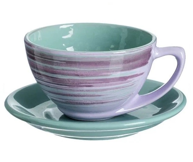 Чайная пара 250мл Элегант Лаванда керамика