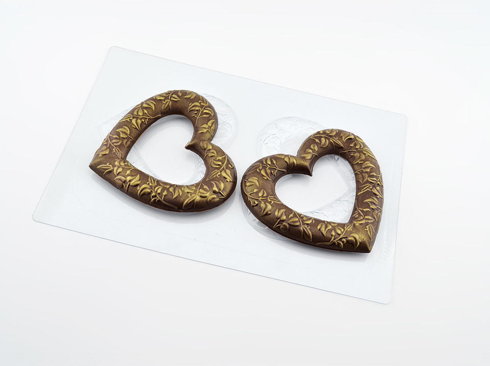 Форма для шоколада сердце  124х117х10мм  АКЦИЯ