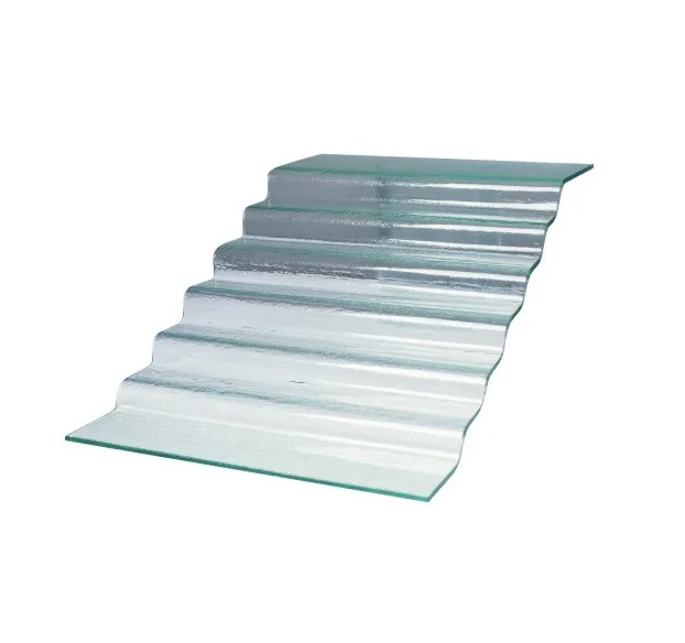 Поднос фуршетный прозрачный 7 ступенек 400х650х200мм стекло