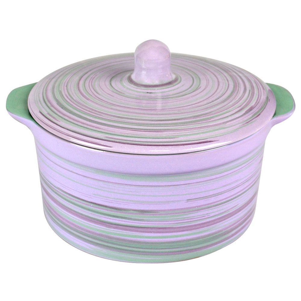 Кастрюля для запекания 2000мл Лаванда керамика