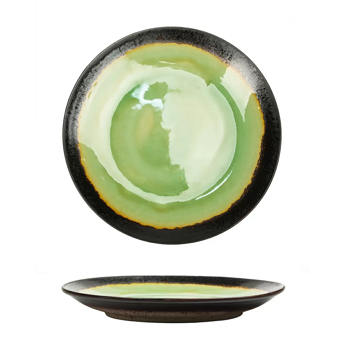 Тарелка d230мм каменная керамика "Spider Silk-Green" P.L.