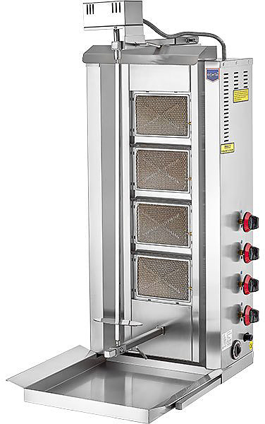 Аппарат Шаурма газовый с верхним мотором 4 горелки D08MZ