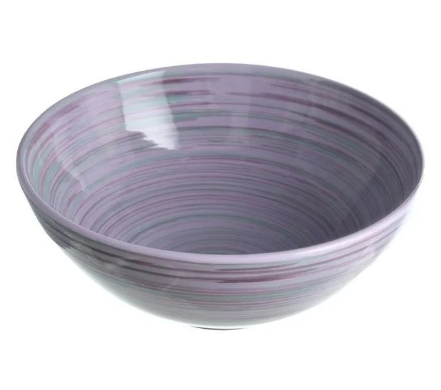 Салатник d255мм 1800мл Удачный Лаванда керамика