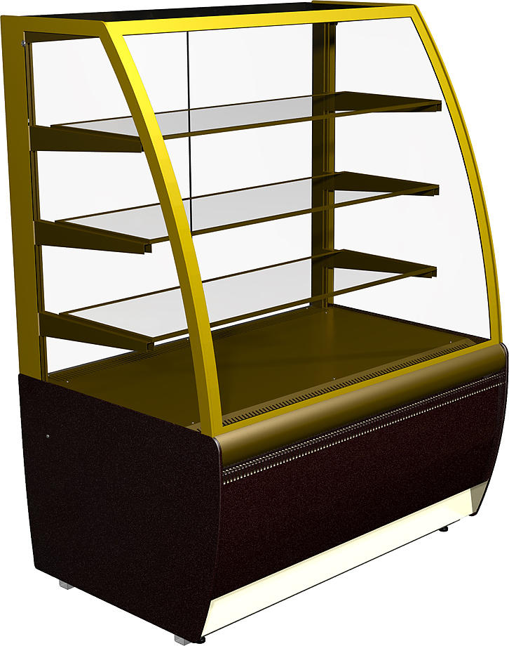 Витрина кондитерская  K-ВК-1300 ЛЮКС БРОНЗА