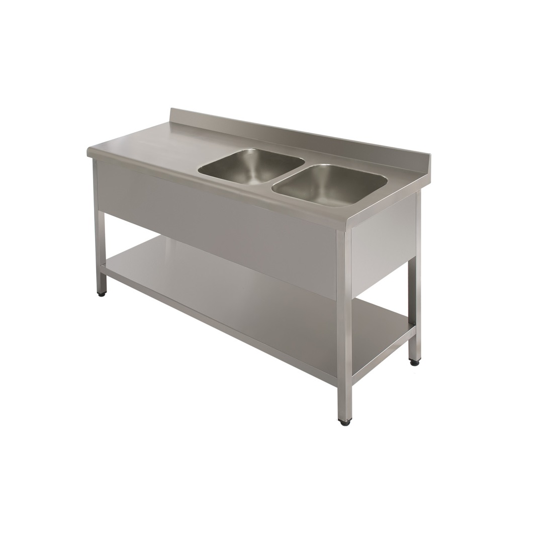 Ванна моечная 2-секционная 700х1400х850мм