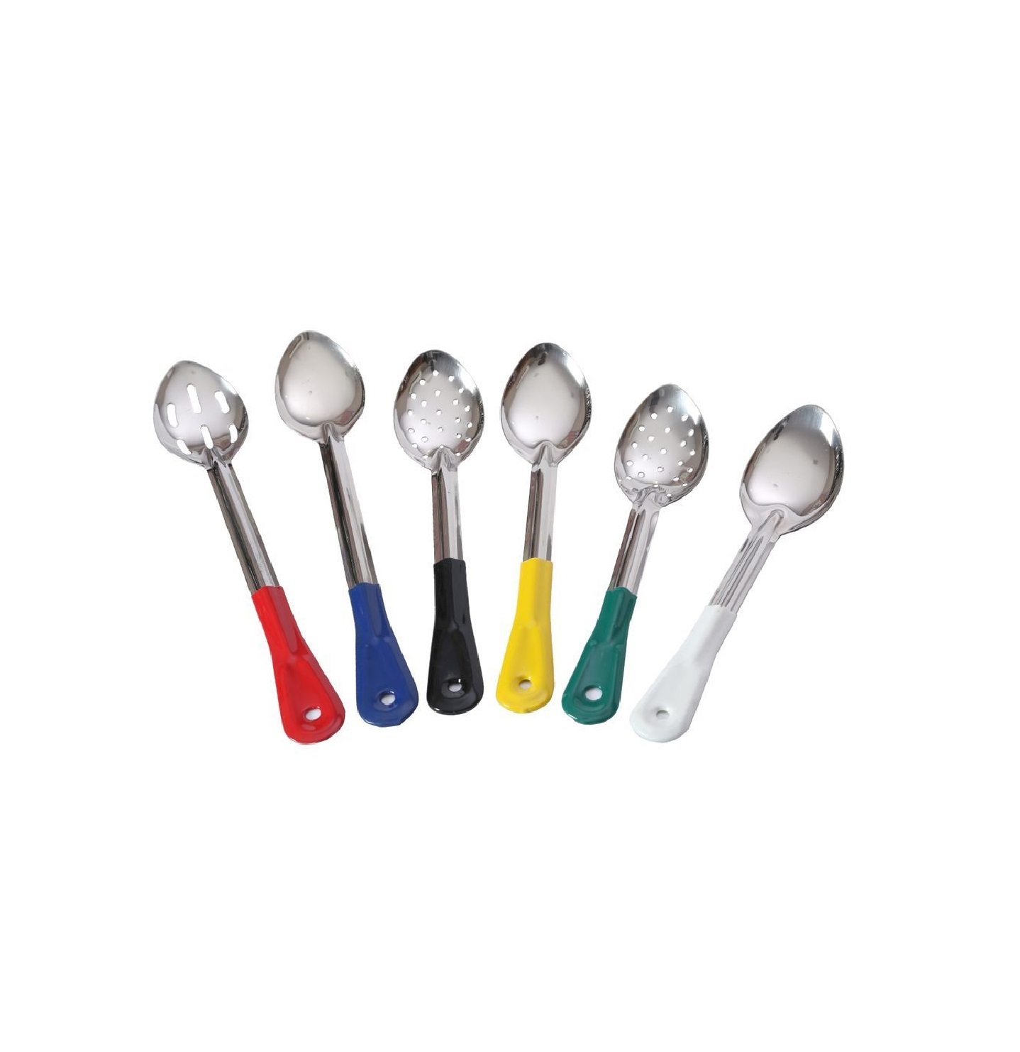 Ложка гарнирная нержавеющая сталь/винил красная L320мм