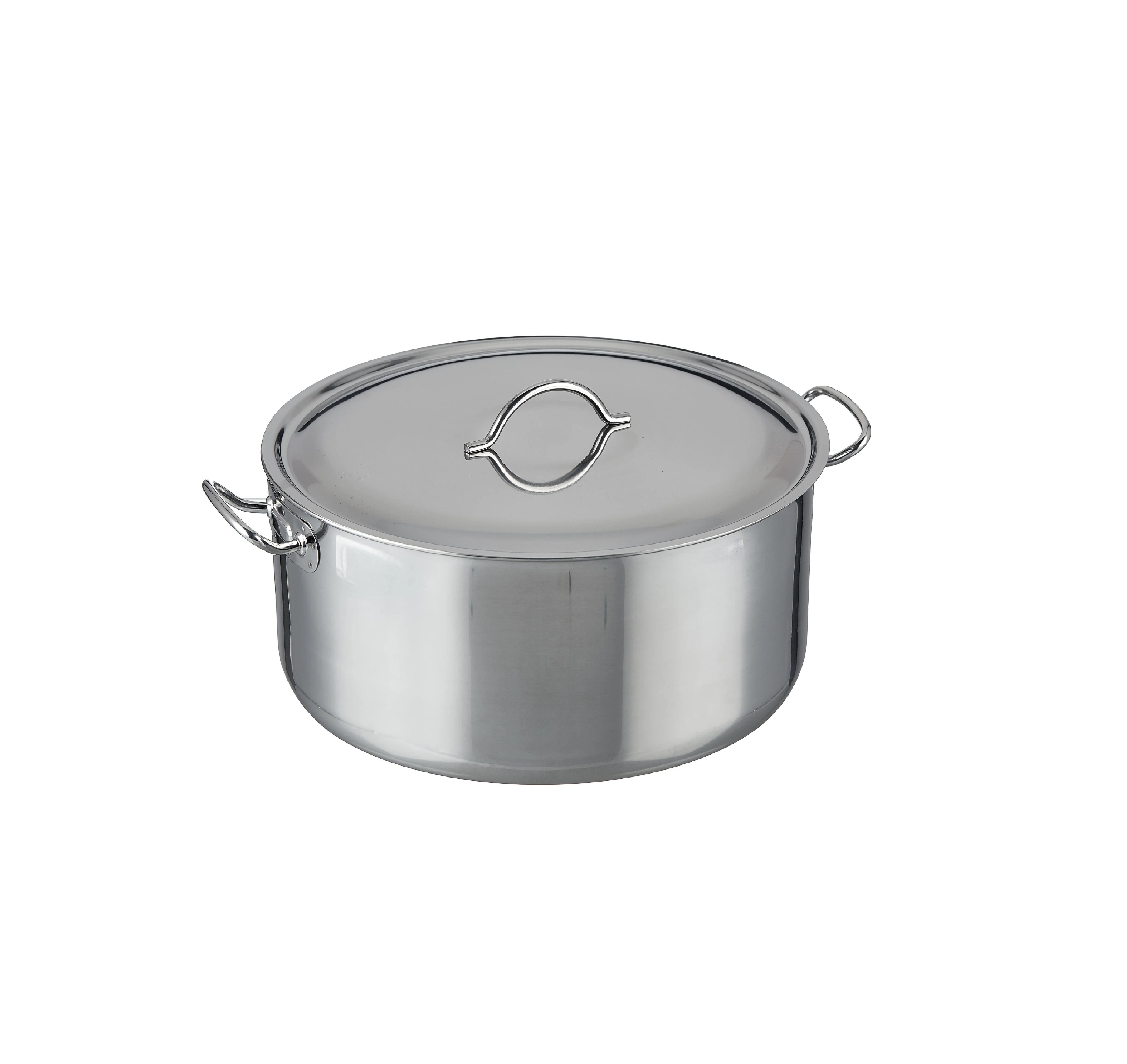 Кастрюля н/ж 7л нерж.сталь с крышкой низкая