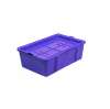 Ящик сырково-творожный синий с крышкой пластиковый 502х332х150мм