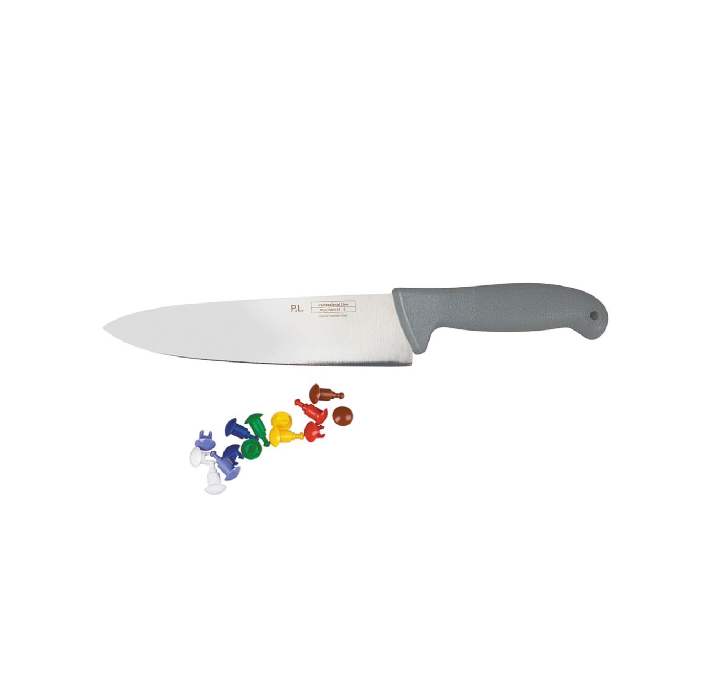 Нож поварской 200мм с цветными кнопками