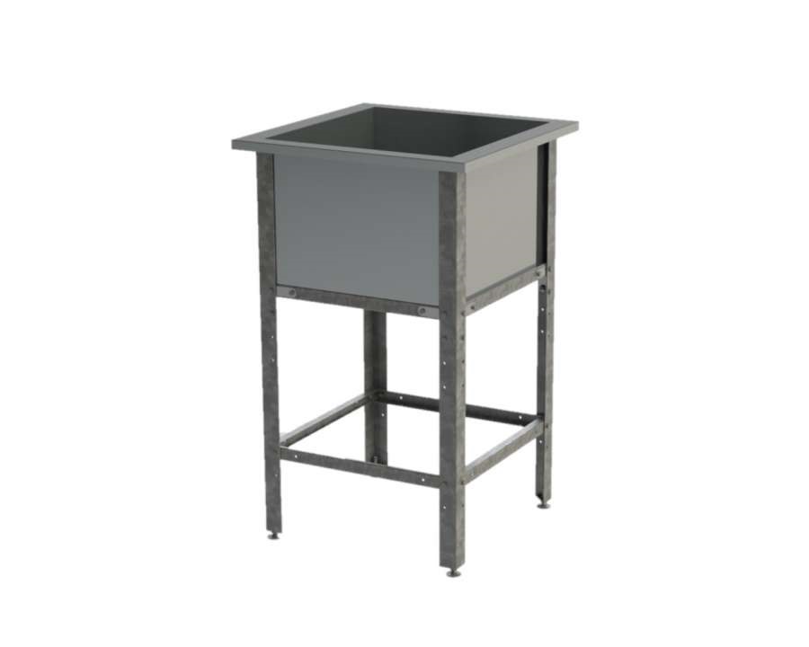 Ванна моечная 1-секционная 530х530х860мм AISI 430