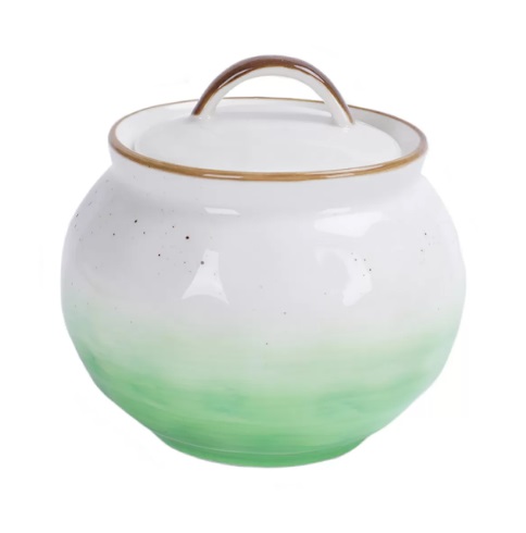 Сахарница 400мл фарфор, зеленый цвет "The Sun"
